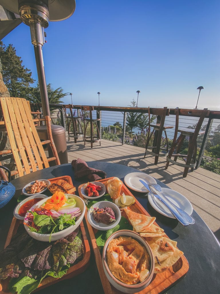 Healthy dining with stunning views at the Wild Coast Restaurant in Big Sur
