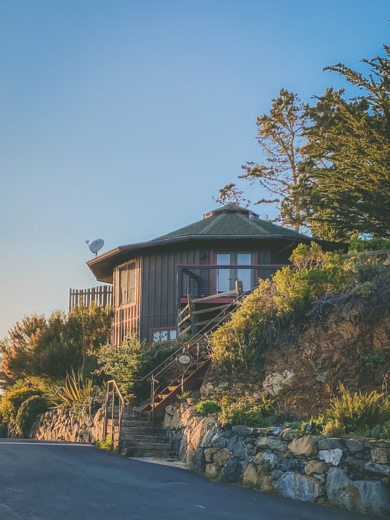 Of of the luxury yurts for rent at the Treebones resort in Big Sur