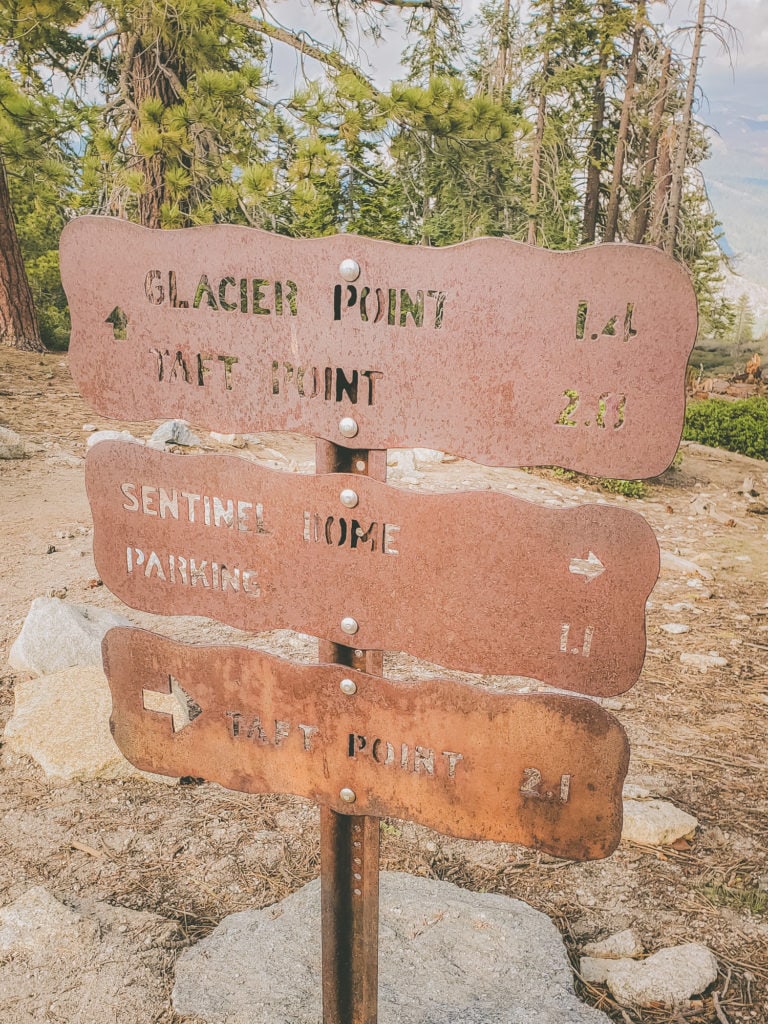 Yosemite trail sign.